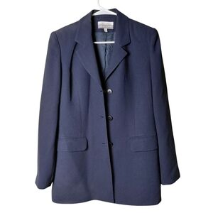 Casual Corner Navy Blue Women's Stylish Blazer Jacket Size 4